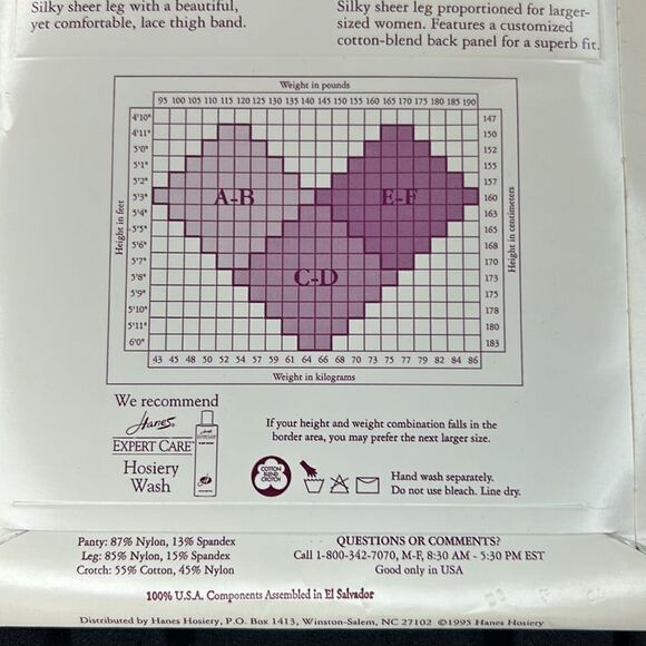 Hanes Silk Reflections Silky Light support,sheer 719,715 size CD 2Pc Pearl - Picture 6 of 7